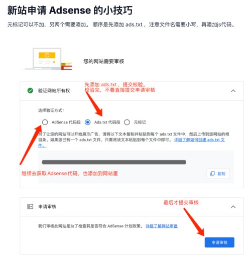 Adsense 提交网站申请的小细节